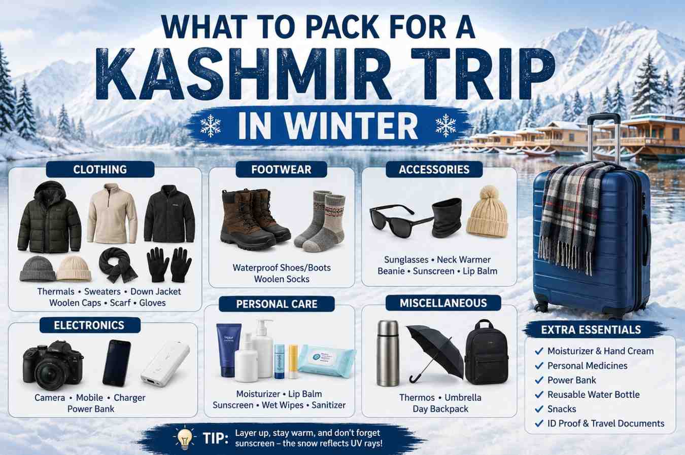 What to Pack for a Kashmir Trip in Winter